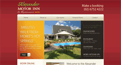 Desktop Screenshot of alexandermotorinnmoree.com.au
